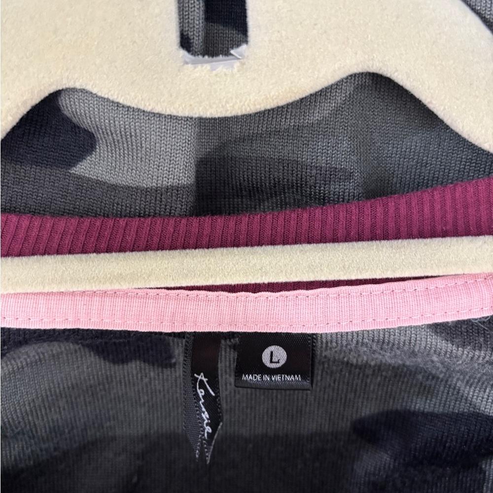 Kenzie Camouflage Cozy with Burgundy & Pink Accents Dress -Size L -with pockets - Picture 4 of 4